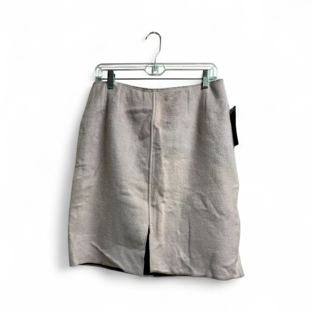 Harvé Benard Wool Blend Skirt 12P Pink Beige Lined NWT Collection Petite 21”